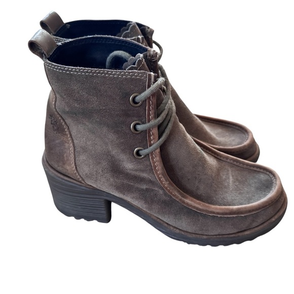 Fly London Boots Women Size 40 Brown Suede Leather Ankle Booties Outdoor - Picture 2 of 7